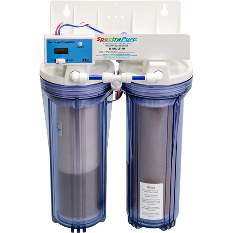 MaxCap® D2 Dual-Stage DI System w/ Twist-Top Cartridges -D-MC-2-10 Spectrapure