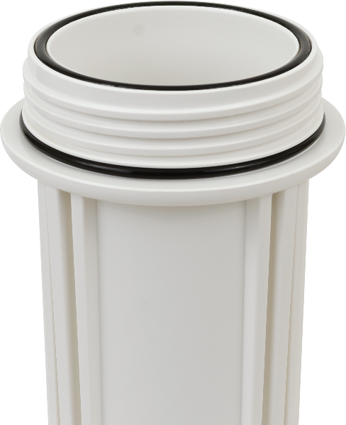 10" Solid White Filter Housing, 0.25 inch FPT Ports - HSG-F-4-#10-WHT