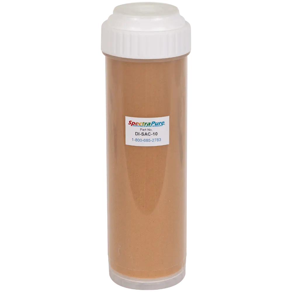 Refillable Strong Acid Cation DI Cartridge 10" - DI-SAC-10 Spectrapure