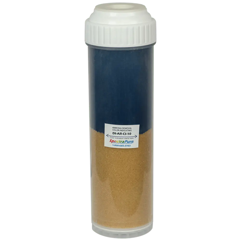 Ammonia Removal DI Cartridge - Color-Indicating - 10" - DI-AR-CI-10 Spectrapure