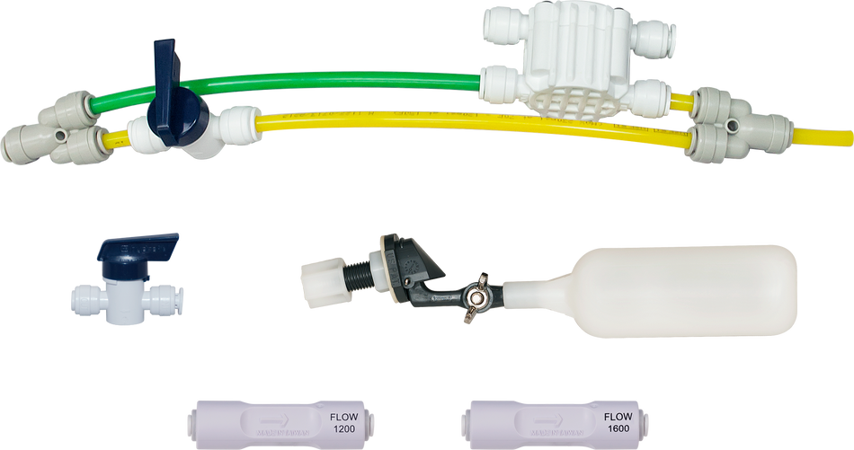 Low Waste Manual Membrane Flush Valve Kit - For 180 GPD RO and RODI Systems