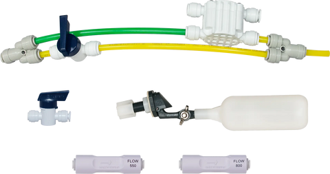 Low Waste Manual Membrane Flush Valve Kit For 90 GPD RO and RODI Systems Spectrapure