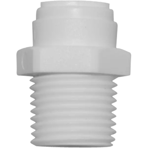 Straight Male Adapter - 0.25" Tubing Quick-Connect x 0.25" MPT - Acetal - Spectrapure