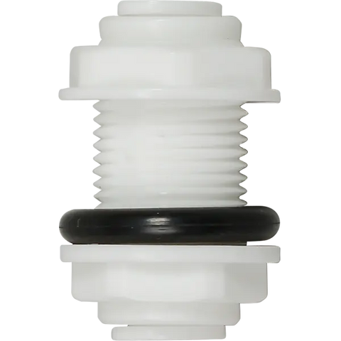 Bulkhead Union - 0.25 inch Quick-Connect, Acetal (with washer) - Spectrapure