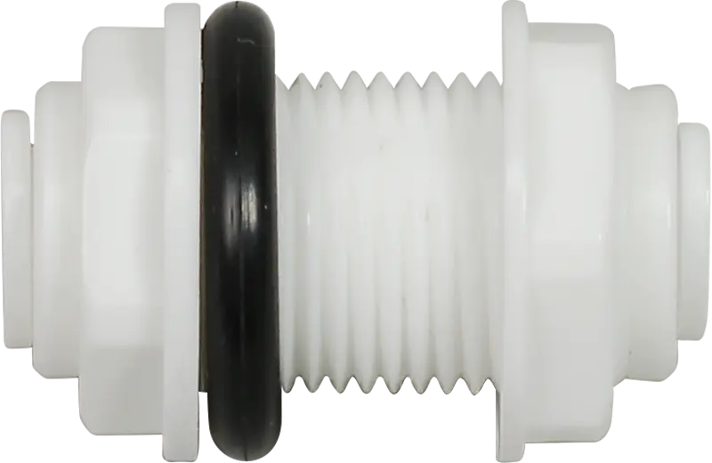 Bulkhead Union - 3/8 inch Quick-Connect/Acetal with Washer - DM-20-6 - SpectraPure, Inc.