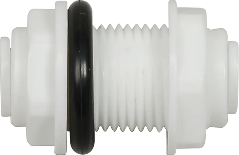 Bulkhead Union - 3/8 inch Quick-Connect/Acetal with Washer - DM-20-6 - SpectraPure, Inc.