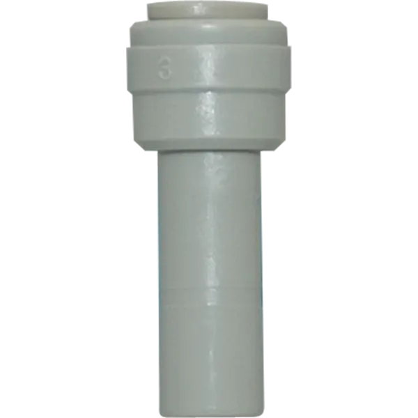Stem Reducer - 0.25" Tubing Quick-Connect x 3/8" Stem - Acetal - Spectrapure