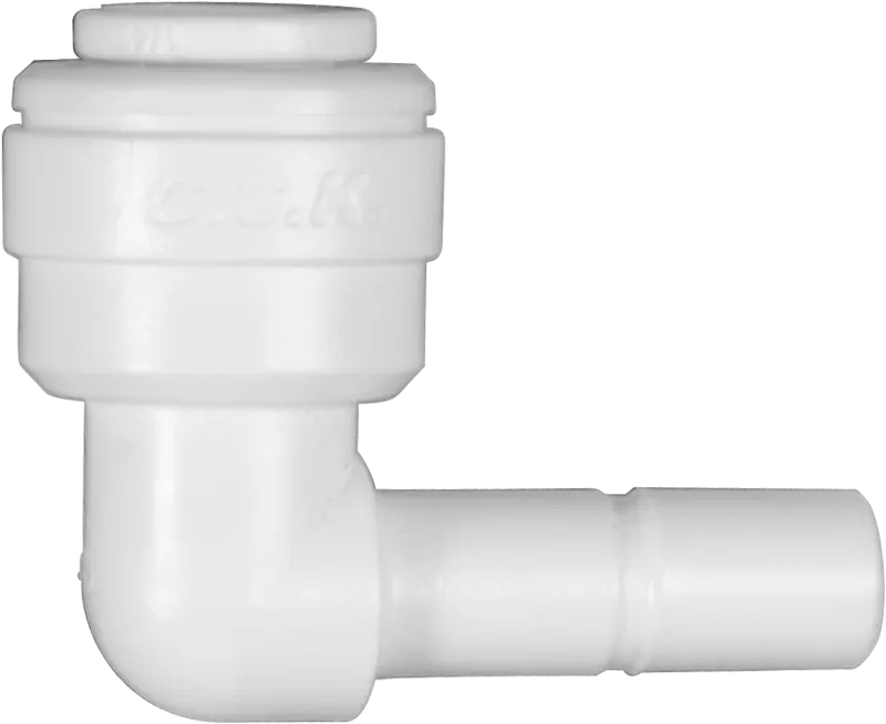 Stem Elbow - 3/8" Quick-Connect x 0.5" Stem - Acetal -DM-35-6-8 - SpectraPure, Inc.