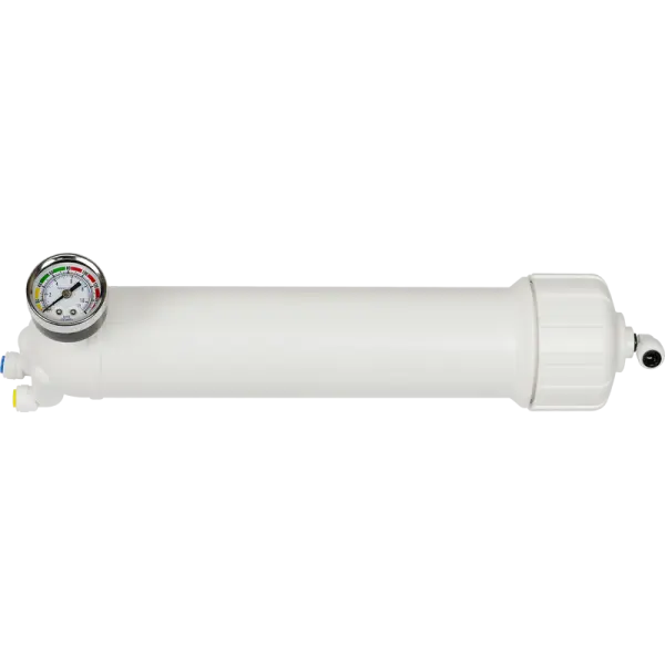 2" x 12" Membrane Grip Cap Housing w/ Pressure Gauge - Spectrapure