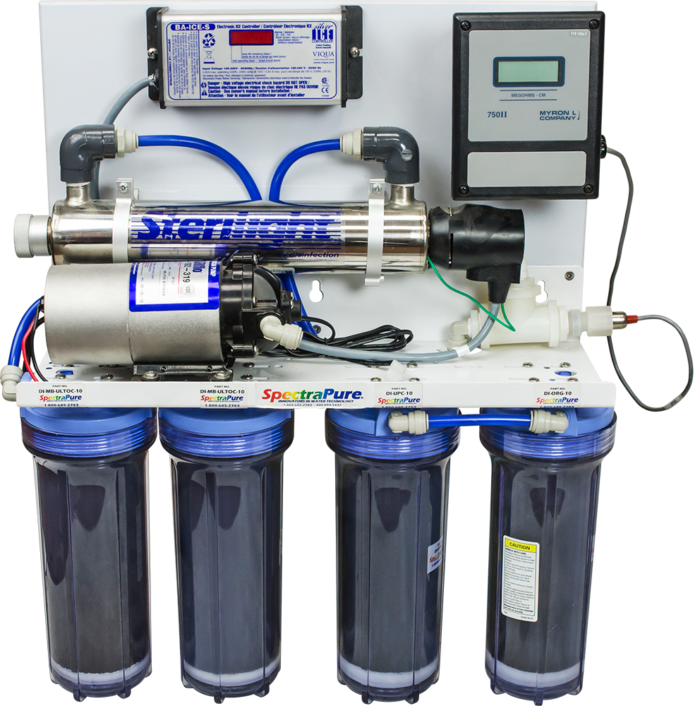 Type ll Laboratory Grade 90 GPD 5 Stage RODI System - LAB-DI-ULTOC-18L - Spectrapure