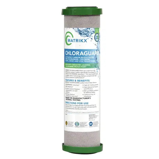 MATRIKX ChloraGuard Carbon Block Filter - 1 Micron - 10" - CF-CR-1-10 - SpectraPure, Inc.