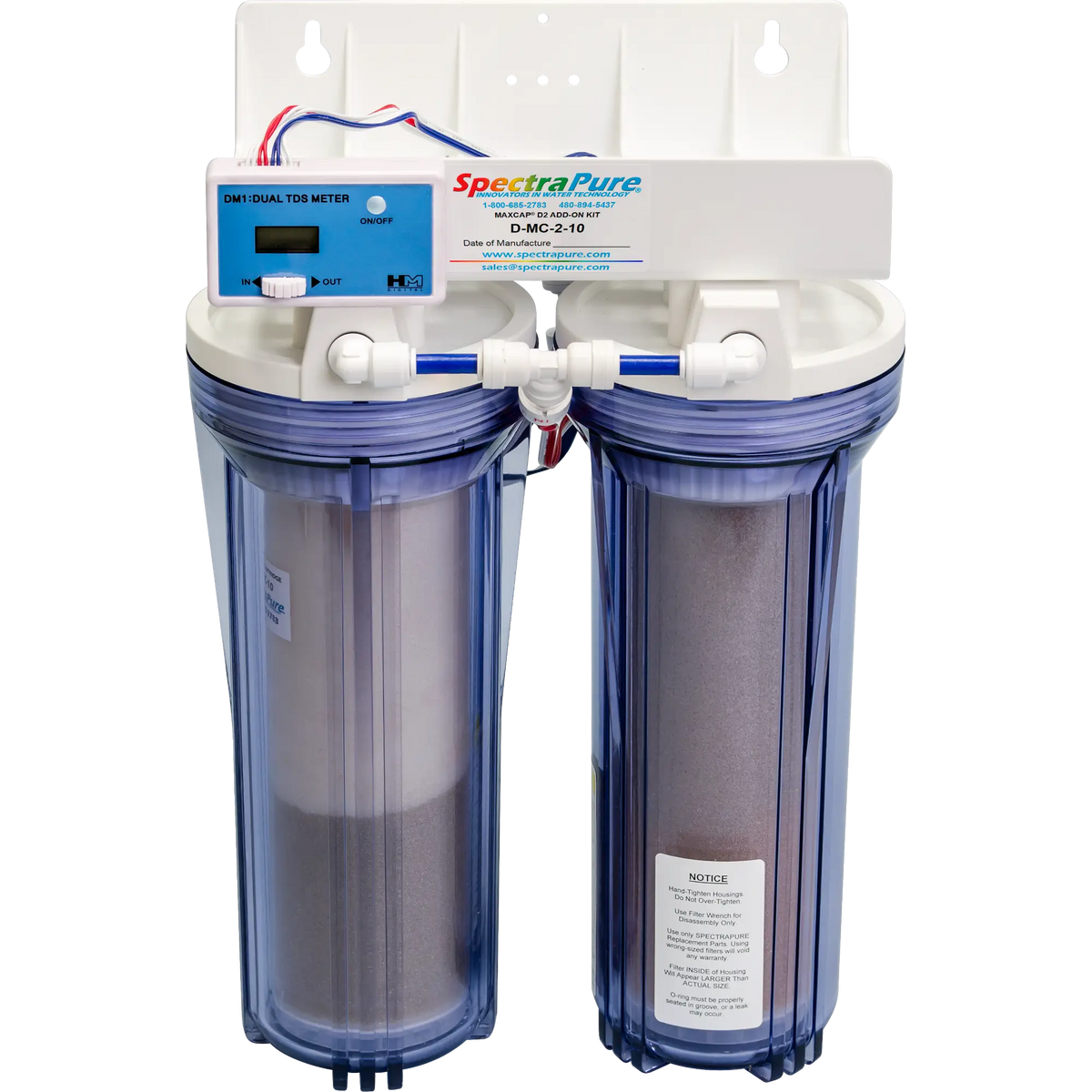 MaxCap® D2 Dual-Stage DI System w/ Twist-Top Cartridges -D-MC-2-10 Spectrapure