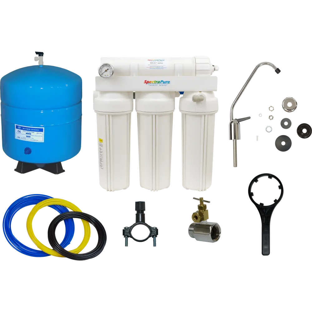 SpectraPure DWS-90 under-sink reverse osmosis system — full kit with components