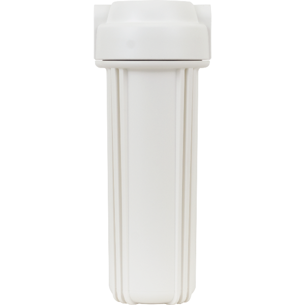 10" Solid White Filter Housing, 0.25 inch FPT Ports - HSG-F-4-#10-WHT