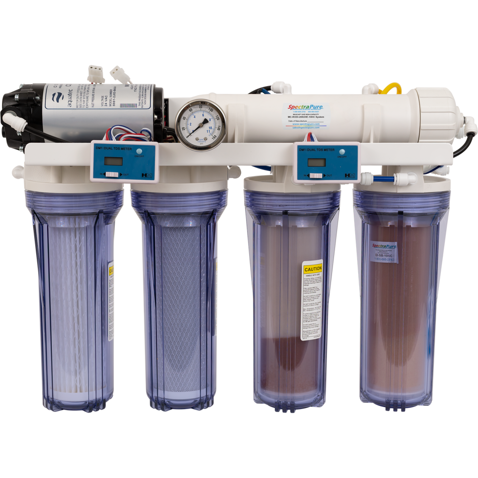 SpectraPure® MaxCap ® 1:1 Ultra High Efficiency 200GPD RO/DI System
