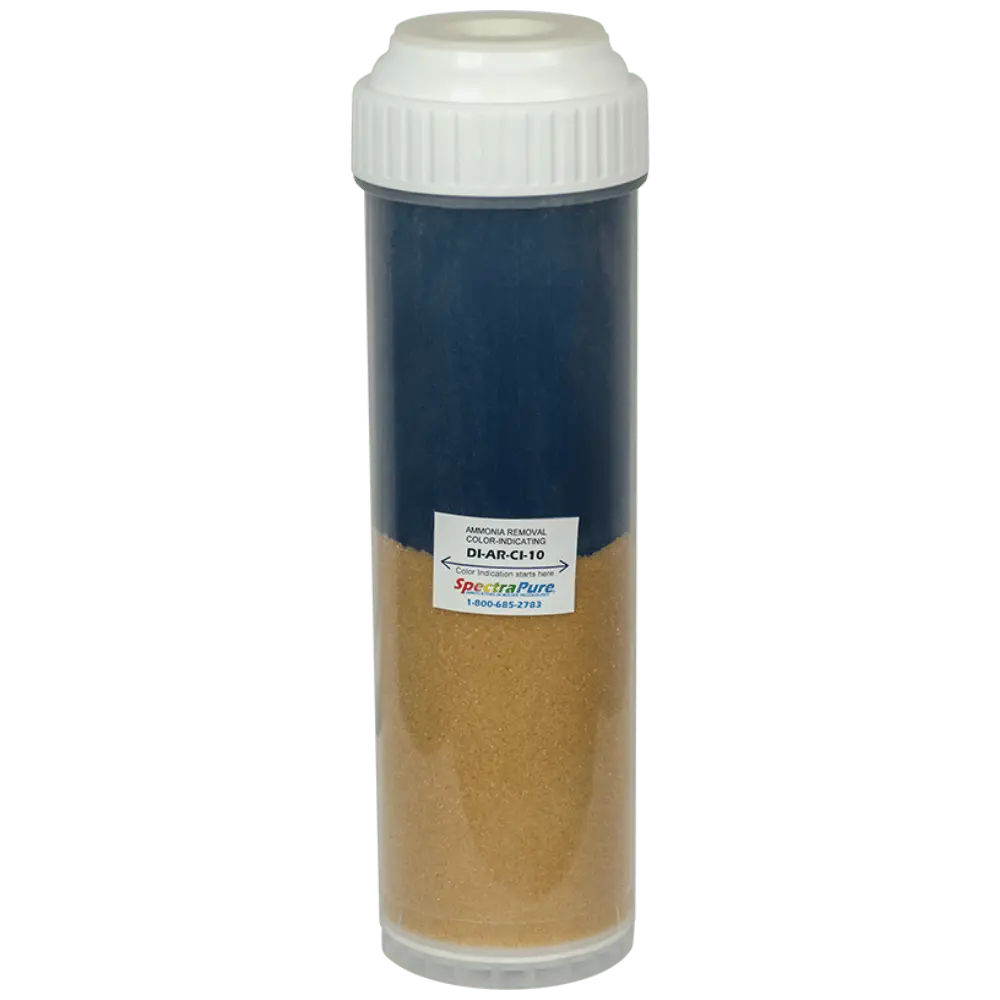 Ammonia Removal DI Cartridge - Color-Indicating - 10" - DI-AR-CI-10 Spectrapure