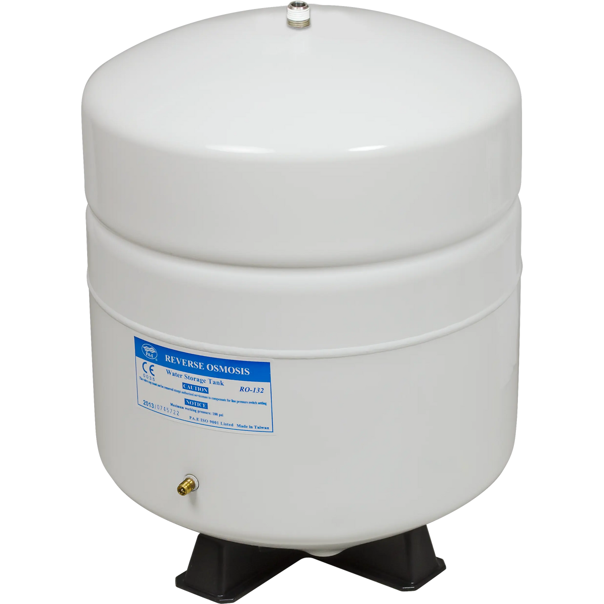 Steel Bladder Tank 4 Gal 3.1 Gal Cap 0.25" MPT 10.8" x 14" -TANK-SN04-4 Spectrapure