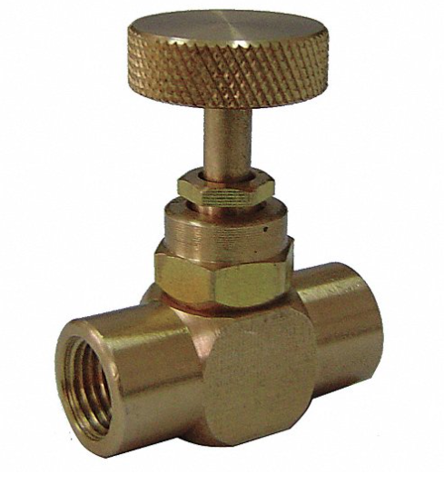 Needle Valve,  Brass, 1/4in FPT x 1/4in FPT - SpectraPure