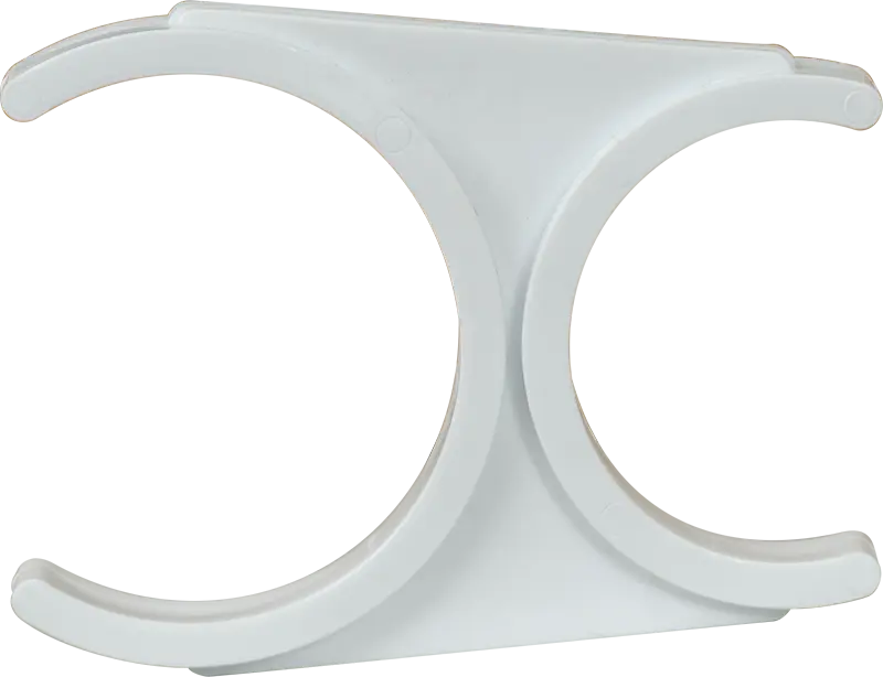Double Pipe Clip - Membrane to Inline Filter - CLIP-DBL-1.5x2.0-WHT - SpectraPure, Inc.