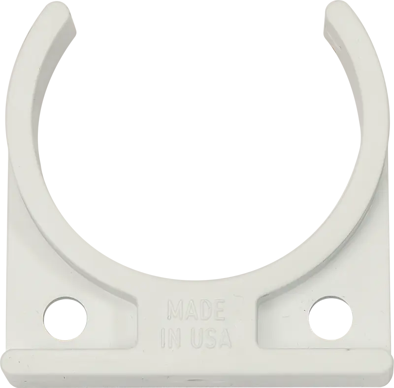 Single Pipe Clip, for 2.0 inch ID pipe, Polypropylene -CLIP-SNGL-2.0-WHT - SpectraPure, Inc.
