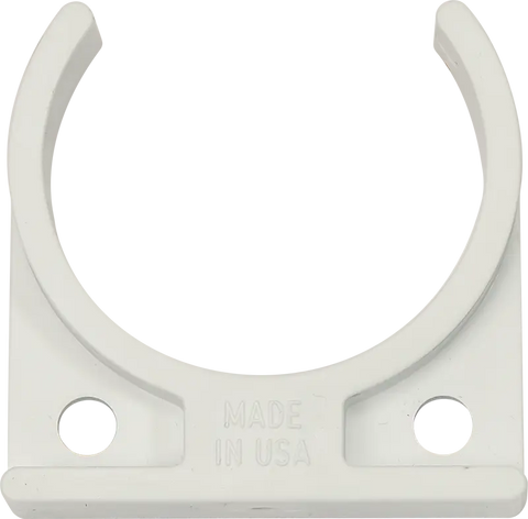 Single Pipe Clip, for 2.0 inch ID pipe, Polypropylene -CLIP-SNGL-2.0-WHT - SpectraPure, Inc.