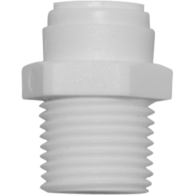 Straight Male Adapter - 0.25" Tubing Quick-Connect x  0.25" MPT - Acetal - Spectrapure
