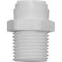 Straight Male Adapter - 0.25" Tubing Quick-Connect x  0.25" MPT - Acetal -DM-10-4-4