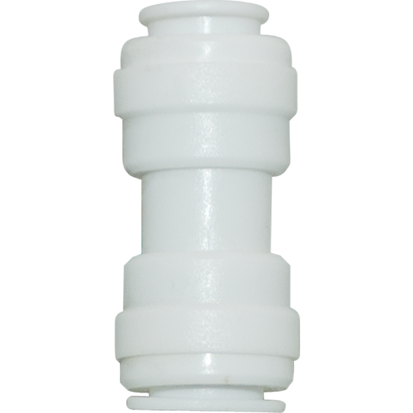 Straight Union - 0.25" Tubing Quick-Connect x 0.25" Tubing Quick-Connect - Acetal - Spectrapure