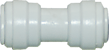 Straight Reduction Union - 3/8" Tubing Quick-Connect x 0.25" Tubing Quick-Connect - Acetal - Spectrapure