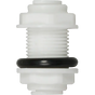 Bulkhead Union - 0.25 inch Quick-Connect, Acetal (with washer) - DM-20-4