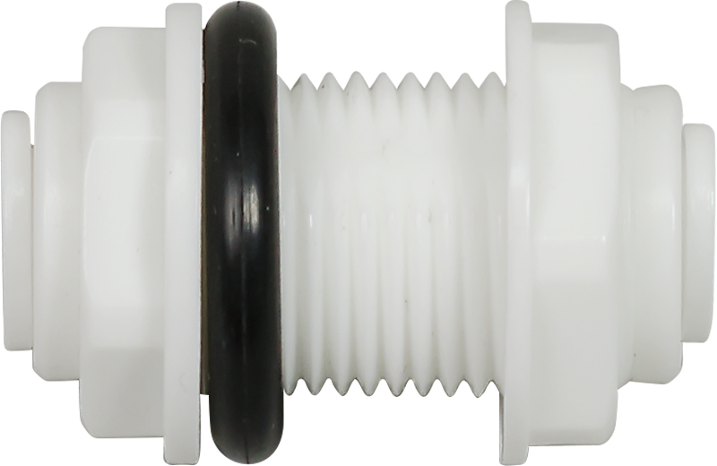 Bulkhead Union - 3/8 inch Quick-Connect/Acetal with Washer - Spectrapure