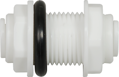 Bulkhead Union - 3/8 inch Quick-Connect/Acetal with Washer - Spectrapure
