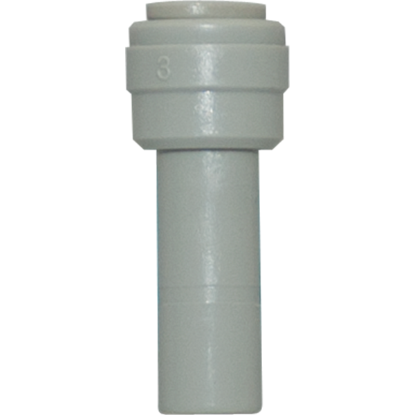 Stem Reducer - 0.25" Tubing Quick-Connect x 3/8" Stem - Acetal - Spectrapure