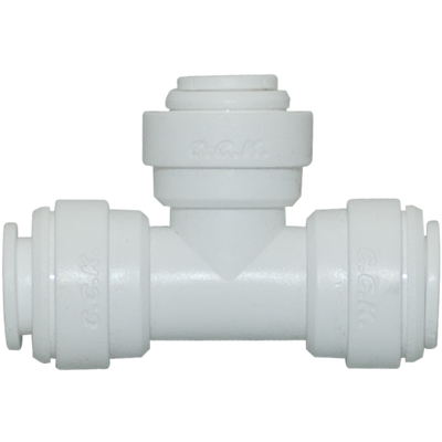 Tee Reduction Union - 3/8" x 0.25" x 3/8" Tubing Quick-Connect - Acetal - Spectrapure