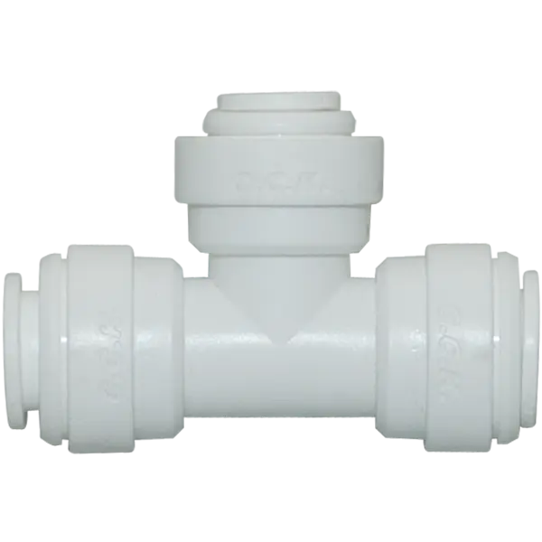Tee Reduction Union - 3/8" x 0.25" x 3/8" Tubing Quick-Connect - Acetal - Spectrapure