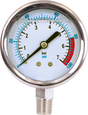 Wet Pres Ga, 0-100 PSI, 2.0in Dia, 1/4 NPT Bottom Port -GA-W-2.0-B-1/4-100