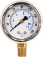 Wet Pres Ga, 0-160 PSI, 2.0in Dia, 1/4 NPT Bottom Port -GA-W-2.0-B-1/4-160