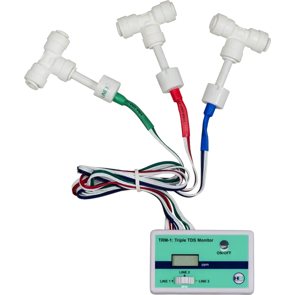 HM Digital TRM-1 Inline 3 Probe TDS Meter with 0.25" Quick-Connect Fittings - Spectrapure