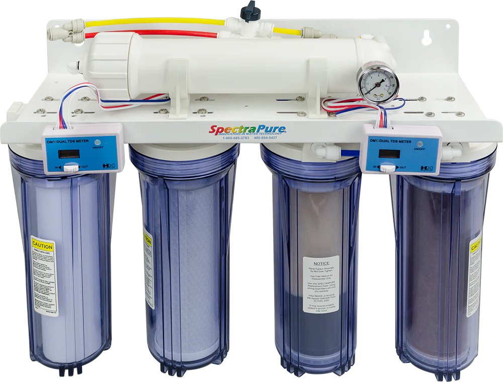 SpectraPure® MaxCap ® Manual Flush RO/DI System - 90/150 GPD - MC-RODI-90-MF / 150-MF - SpectraPure, Inc.