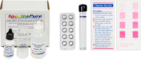 Test Kit Combination Pack with Total Chlorine & Carbon Dioxide Kits & Instructions - Spectrapure