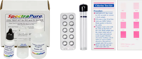 Test Kit Combination Pack with Total Chlorine & Carbon Dioxide Kits & Instructions - Spectrapure