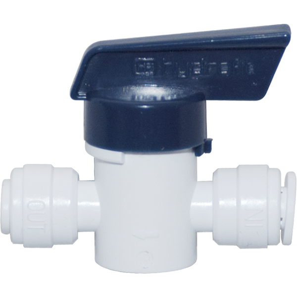 2 Way Acetal Ball Valve - 0.25 inch Quick-Connect Fittings - Spectrapure