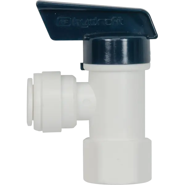 Right Angle Ball Valve - 1/4" FPT x 3/8" Quick Connect Push Fitting - Spectrapure