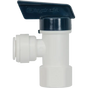 Right Angle Ball Valve - 1/4" FPT x 3/8" Quick Connect Push Fitting -V-BALL-RA-4-6JG
