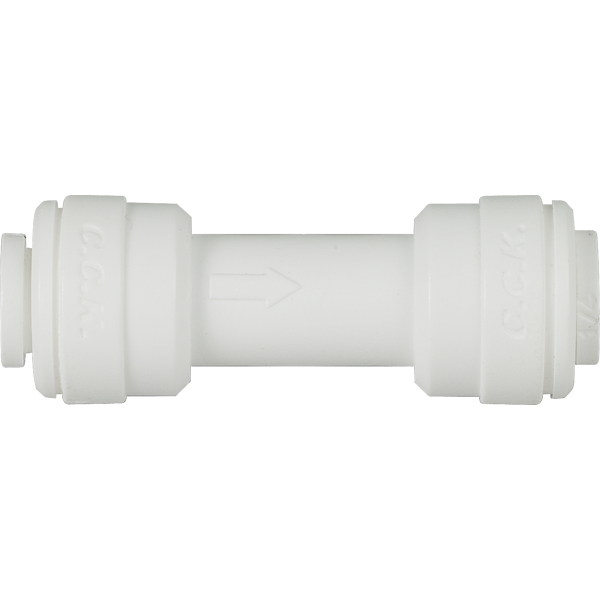 Inline Check Valve with 0.25" Quick-Connect Fittings - Spectrapure